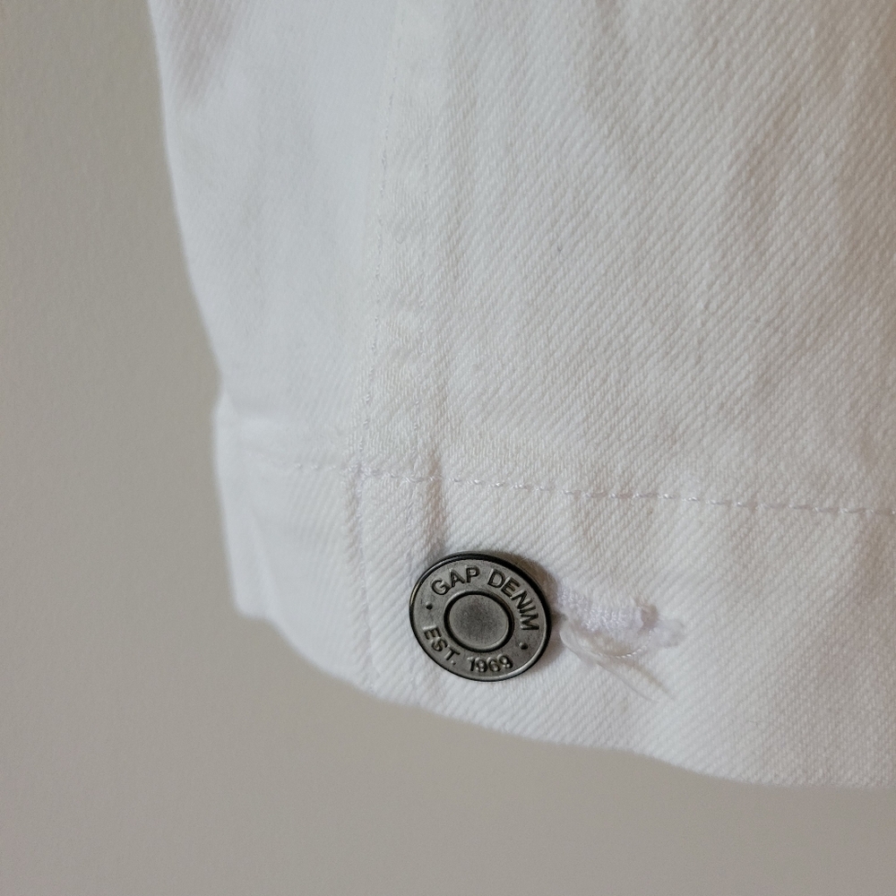 NWT Gap Factory White Denim Jacket - Picture 4 of 11
